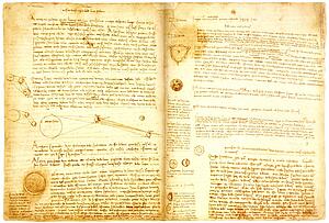 Seen Art Print - Codex Hammer (Leicester) Seen With Mirror. Hammer 2a – Fol. 2r (Left) And Fol. 35v (Right)