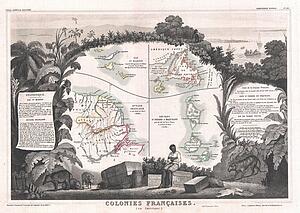 Colonies Francaises En Amerique Art Print - Colonies Francaises (En Amerique).