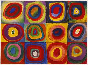 Colors Art Print - Color Study – Squares With Concentric Circles