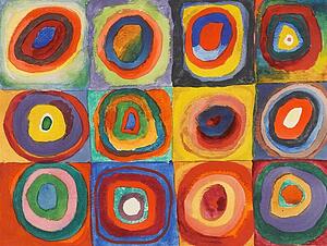 Colors Art Print - Color Study – Squares With Concentric Circles