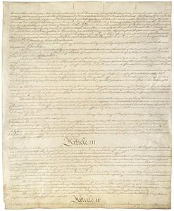 Page 4 Of 4 Art Print - Constitution Of The United States, Page 3 Of 4