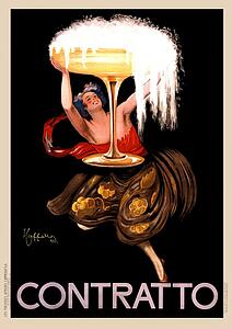 Wine Art Print - Contratto (1922)