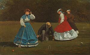 Scene Art Print - Croquet Scene
