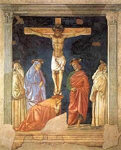 Art Print - Crucifixion And Saints