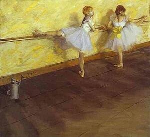 Art Print - Dancers Practicing At The Bar