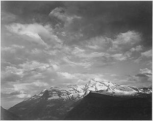 Highlights Art Print - Dark Foreground And Clouds, Mountains Highlighted, "heaven's Peak, " Glacier National Park, Montana. Photographs Of National Parks And Monuments, Compiled 1941 - 1942, Documenting The Period Ca. 1933 - 1942.