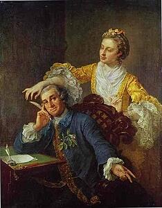 Art Print - David Garrick With His Wife Eva-Maria Veigel "la Violette" Or "violette"