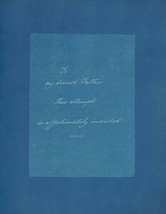 1 Art Print - Dedication To Anna Atkins's Father, John George Children