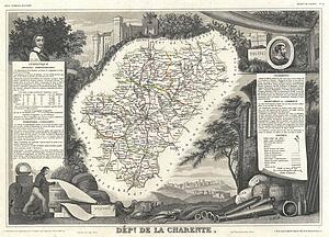 Charente Art Print - Dept. De La Charente.