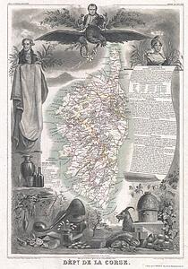 Corse Art Print - Dept. De La Corse.