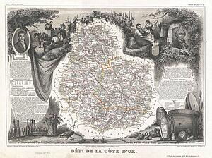 Cote Art Print - Dept. De La Cote D'or.