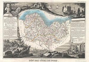 Dept Du Nord Art Print - Dept. De La Cotes Du Nord.