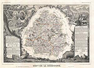 Dept. De La Dordogne. - Art Print Art Print - Dept. De La Dordogne.