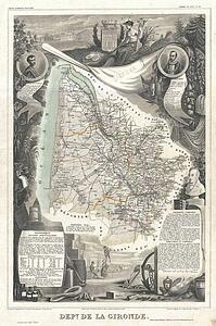 Gironde Art Print - Dept. De La Gironde.
