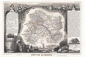 Marne Art Print - Dept. De La Marne.