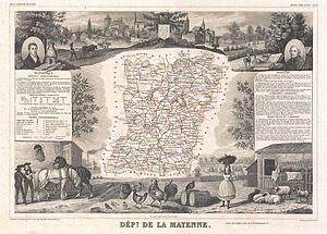 Dept De La Mayenne Art Print - Dept. De La Mayenne.