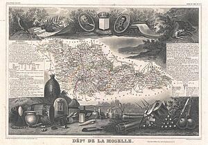 Moselle Art Print - Dept. De La Moselle.