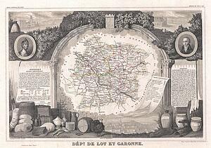 Garonne Art Print - Dept. De Lot Et Garonne.