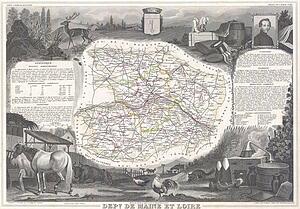 Maine Art Print - Dept- De Maine Et Loire