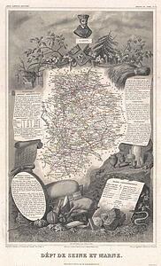 Seine Et Marne Art Print - Dept. De Seine Et Marne.