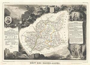 Alpes Art Print - Dept. Des Basse-Alpes.