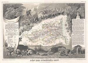 Pyrenees Art Print - Dept. Des Pyrenees Orientales.
