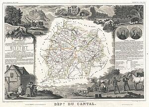 Cantal Art Print - Dept. Du Cantal.