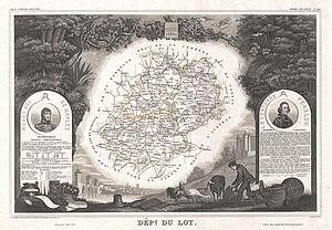 Dépt Art Print - Dept. Du Lot.