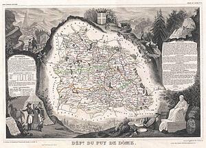 Dept Du Puy De Dome Art Print - Dept. Du Puy De Dome.