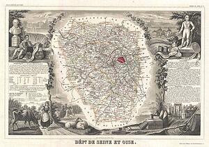 E Art Print - Dept. E Seine Et Oise.