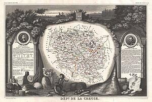Creuse Art Print - Dept. La Creuse.