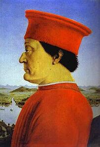 Art Print - Diptych Portraits Of Federico Da Montefeltro, Duke Of Urbino, And His Wife, Batista Sforza