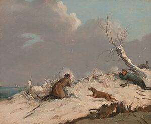 Duck Art Print - Duck Shooting In Winter