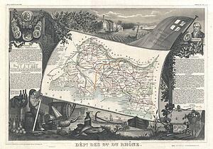 Rhone Art Print - Département Des Bouches-Du-Rhône, 13 (France).
