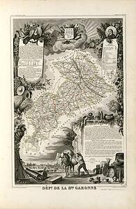 Garonne Art Print - Dépt. De La Haute Garonne (Région Du Sud)