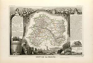 Dept De La Marne Art Print - Dépt. De La Marne (Région Du Nord-Est)