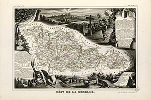 Moselle Art Print - Dépt. De La Moselle (Région Du Sud)