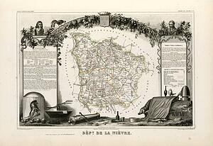 Dept De La Nievre Art Print - Dépt. De La Nièvre (Région Du Centre)