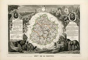 Sarthe Art Print - Dépt. De La Sarthe (Région De L'ouest)