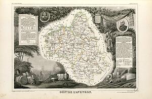 Dépt. De L'aveyron (Région Du Sud) - Art Print Art Print - Dépt. De L'aveyron (Région Du Sud)