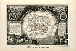 Dept Du Lot Art Print - Dépt. De Lot Et Garonne (Région Du Sud)