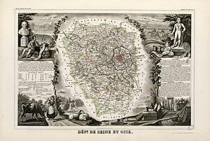 Oise Art Print - Dépt. De Seine Et Oise (Région Du Nord)