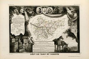 Tarn Et Garonne Art Print - Dépt. De Tarn Et Garonne (Région Du Sud-Ouest)