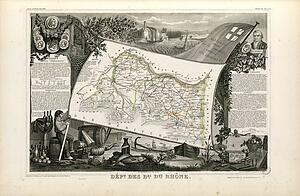 Dept Du Rhone Art Print - Dépt. Des Bouches Du Rhône (Région Du Sud)