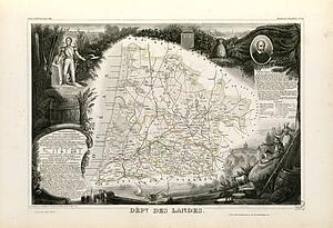 Landes Art Print - Dépt. Des Landes (Région Du Sud-Ouest)