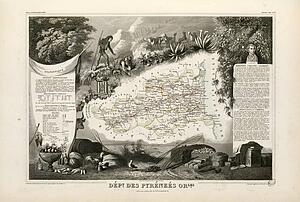 Dépt Art Print - Dépt. Des Pyrénées Orientales (Région Sud)