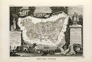 Vosges Art Print - Dépt. Des Vosges (Région Du Nord-Est)