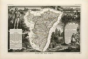 Dept Du Bas Rhin Art Print - Dépt. Du Bas Rhin (Région Du Nord-Est)