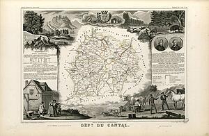 Cantal Art Print - Dépt. Du Cantal (Région Du Sud)