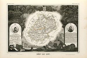 Dept Du Lot Art Print - Dépt. Du Lot (Région Sud-Ouest)